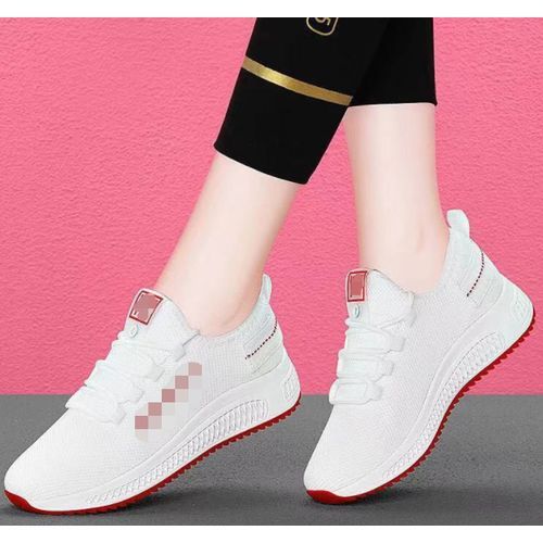 Ladies Classic Casual Sneakers - White