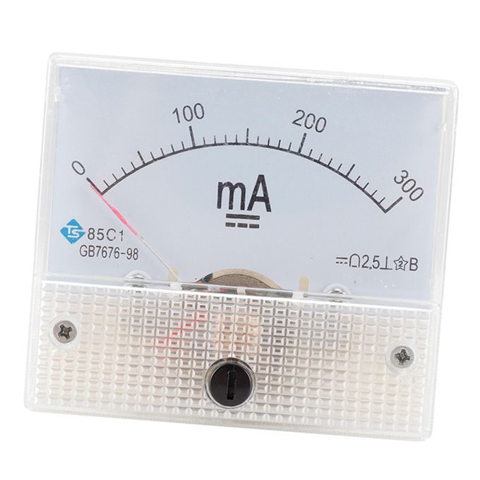 Rectangular  DC  Current Panel Meter Class 2.5 0-300MA