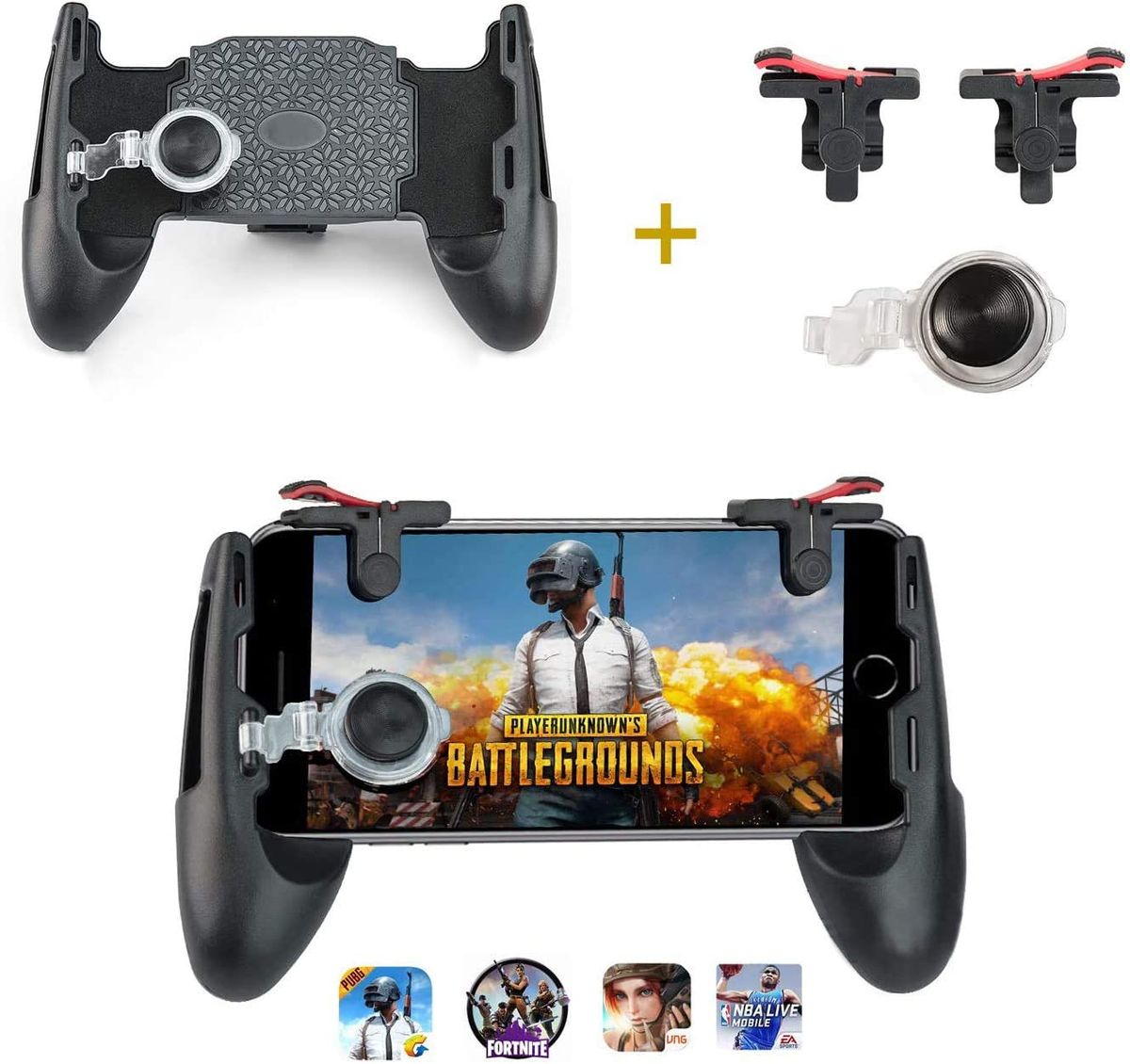 Mobile Game Controller Pad Aim Keys Joysticks Gampad With Collapsible Bracket For IOS And Android