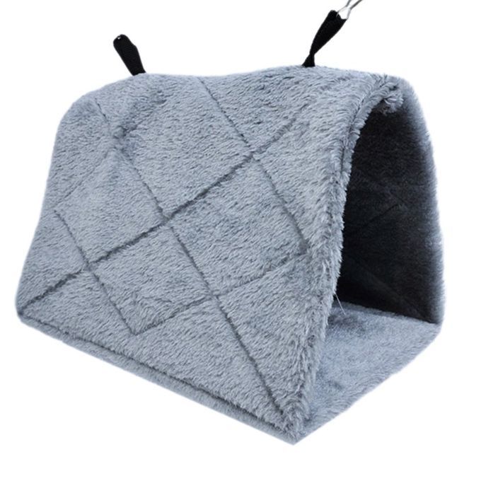 Triangular Hammo K Nest Winter Bird Nest Pet Warm  Otton Flannel Nest Bird-blue