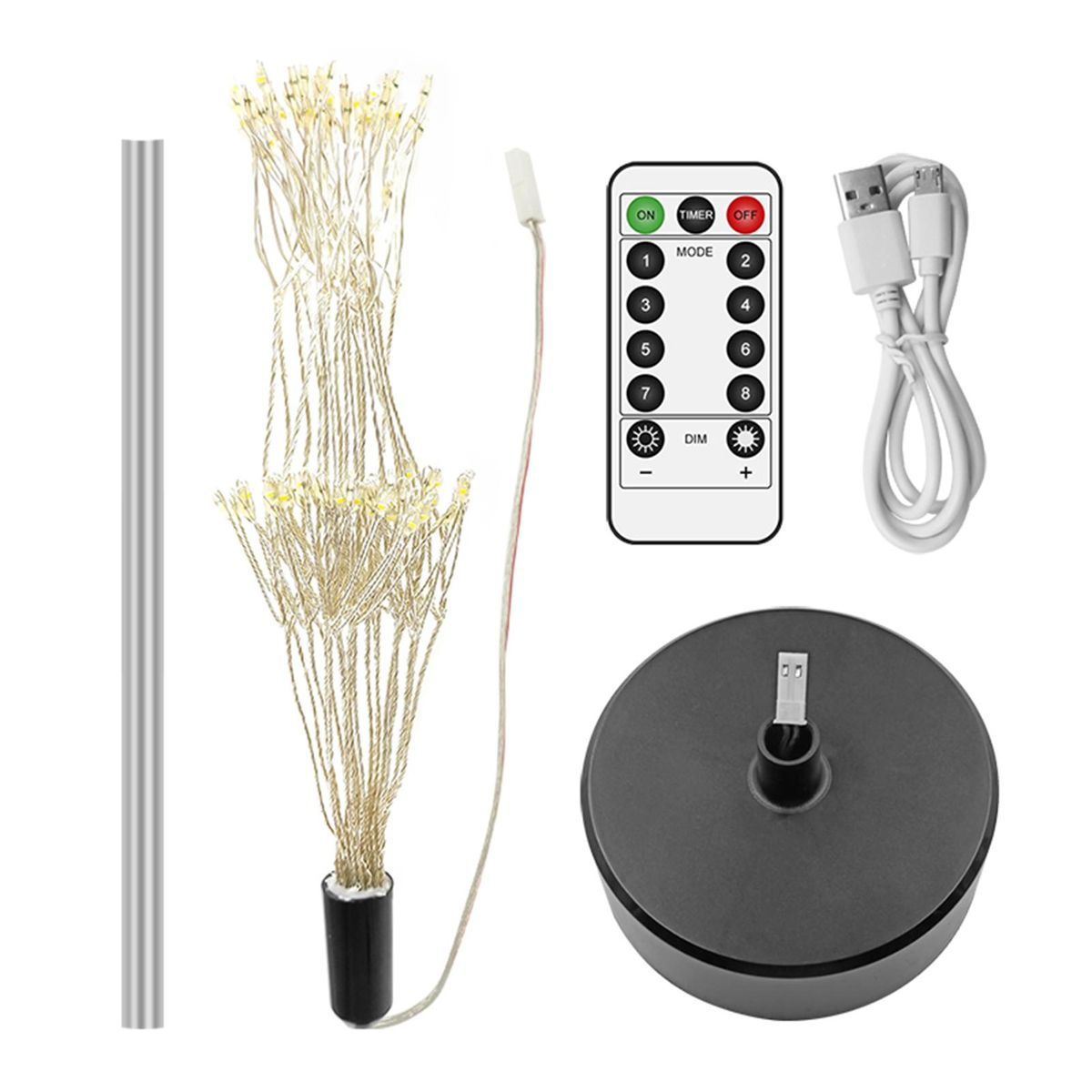 120 LEDs Branch Tree Lights Table Lamp with Remote Contro-l Brightness Adjustable USB Rechargable Batterys Powered IP44 Water Resistance Centerpiece Indoor Outdoor Artificial Decoration  Lighted Tree for Bedroom Party Wedding Home Holiday