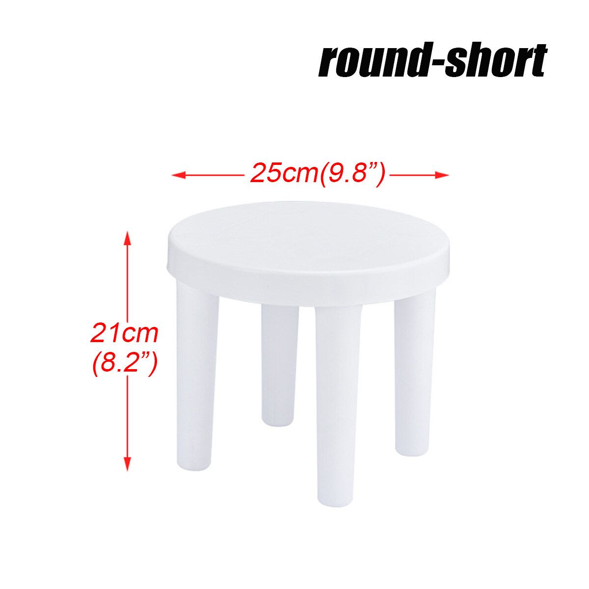Plastic Stool Kids Non-slip Changing Shoes Child Home Kitchen Bathroom Round Short