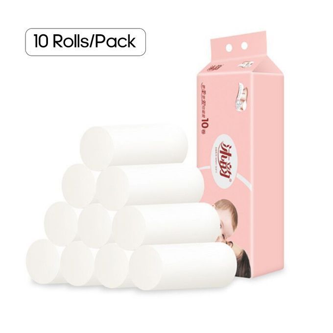 10 Rolls/Pack White Coreless Toilet Paper Household-10 Rolls