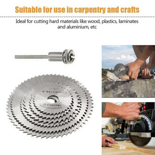 7P S/SET Circular Essories For Wood Rotary Tools-silver