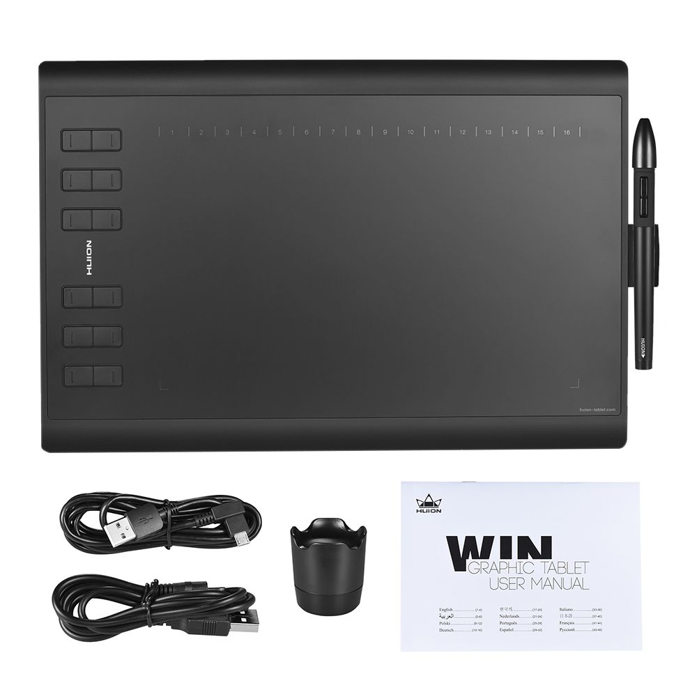1060PLUS Portable Drawing Graphics Tablet Pad 10" *