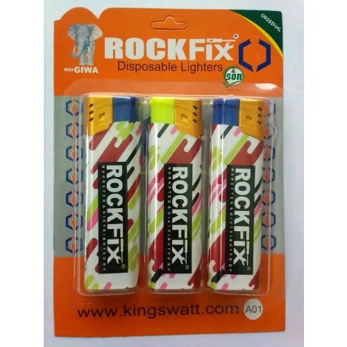 Gas Lighters - Multicolour - 12Pcs 3&times;4