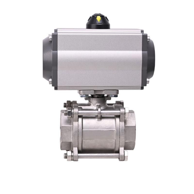 Factory Direct Sales Stainless Steel Threaded Pneumatic Ball Valve High Temperature Resistant...