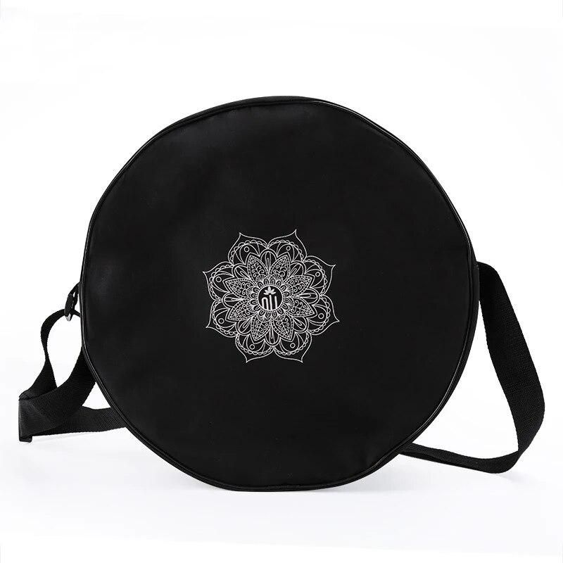 Yoga Circle Bag Large Capacity Female Sports Shoulder Fitness Bag Nylon Black Suit for Yoga Wheel