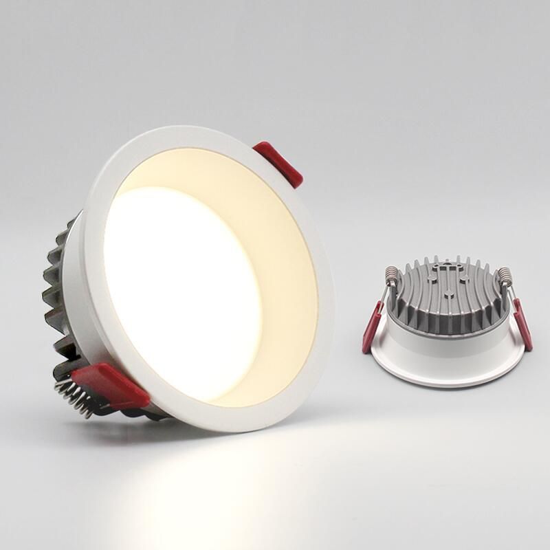 Recessed Anti Glare LED Downlight 7W/9W/12W/15W Ceiling Spot Lights Background Lamp Indoor Lighting