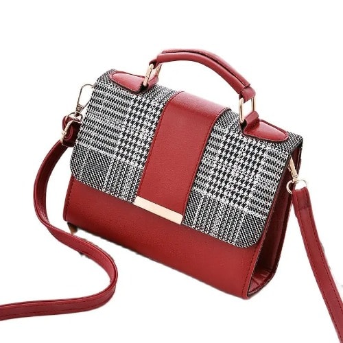Ladies Hand & Crossbody Bag - Women's Shoulder Bag - Red