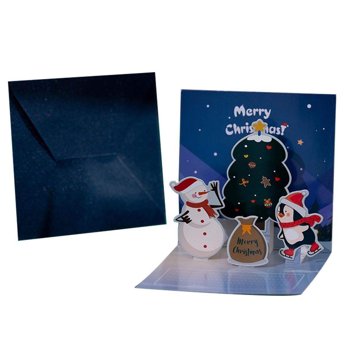 Christmas Greeting Card Festive Holiday Greeting Cards for Christmas Blue