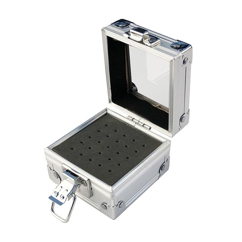 25 Holes Nail Drill Grinding Bit Holder Box Display Storage