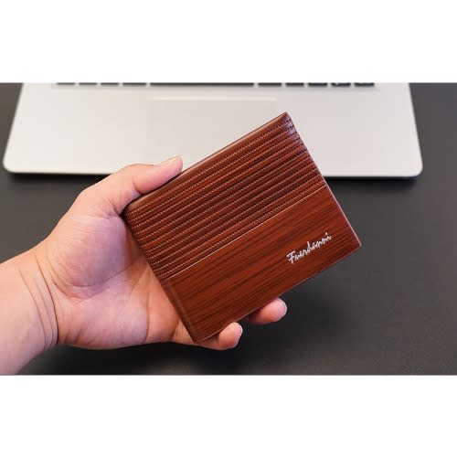 Fuerdanni Men's Leather Wallet - Multiple Card Slots - Brown