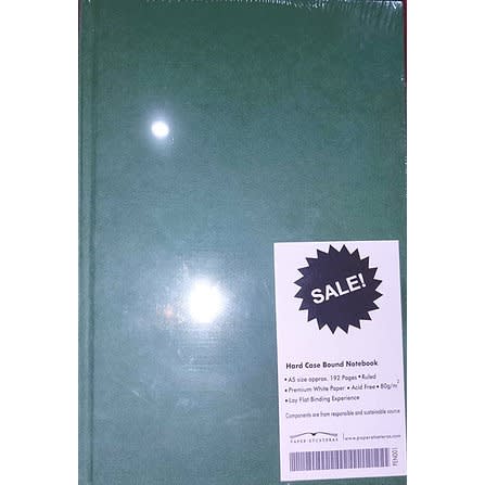 Hard Case Bound A5 Notebook- Green
