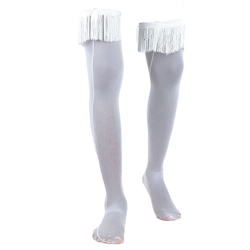 Hot Steps Over The Knee Fringe Socks