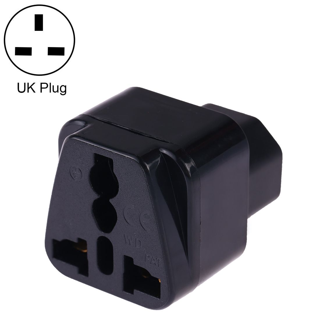 Portable Universal Socket To C14 Male Plug UPS PDU APC Computer Server Power Adapter Travel Charger (Black)