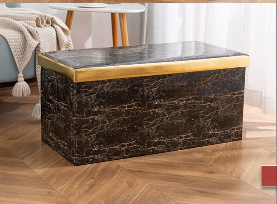 Storage Ottoman Bench, Foldable Footrest Shoe Bench