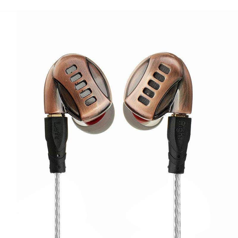 BGVP DM5 Flagship 2DD+2BA Hybrid Earphone HIFI DJ Metal Bronze Earphone Audiophile DIY Red Bronze