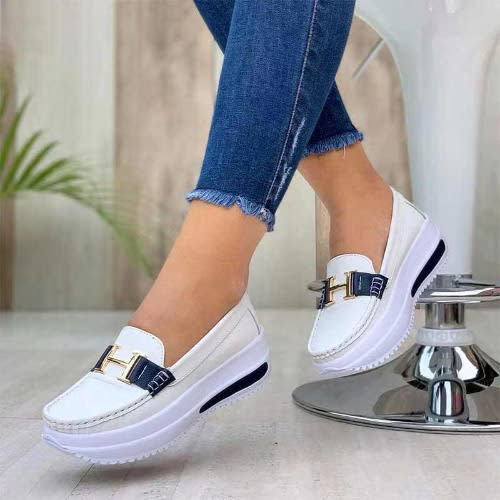 Casual Unisex Drivers Shoe - White
