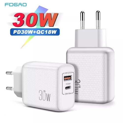 USLION PD Fast Charger - 30W - White