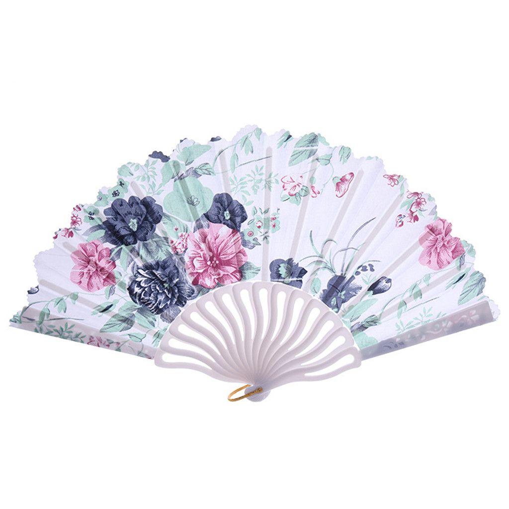 Wedding Dance Fan Hand Chinese Party Folding C523 Best Flower 1pc Held Silk Style Lace