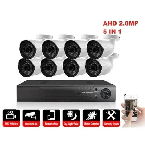 8 Indoors And DVR 8 Channels AHD Surveillance Camera