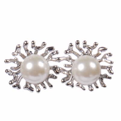 Sunshine Pearl Earrings - Silver
