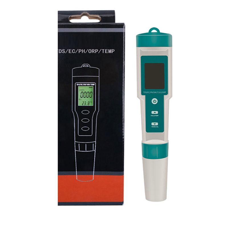 7 in 1 PHTDSECORPSalinity SGTemperature Meter C-600 Water Quality Tester for Drinking Water Aquariums PH Meter