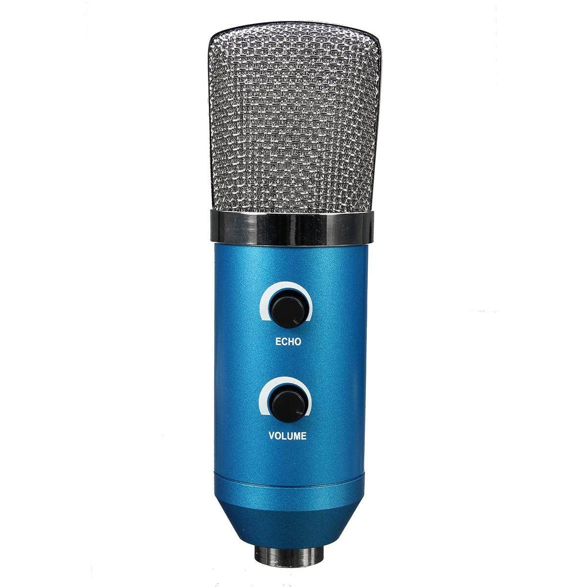 Audio USB Condenser Sound Studio Recording Vocal Microphone With Stand Mount New Blue Blue