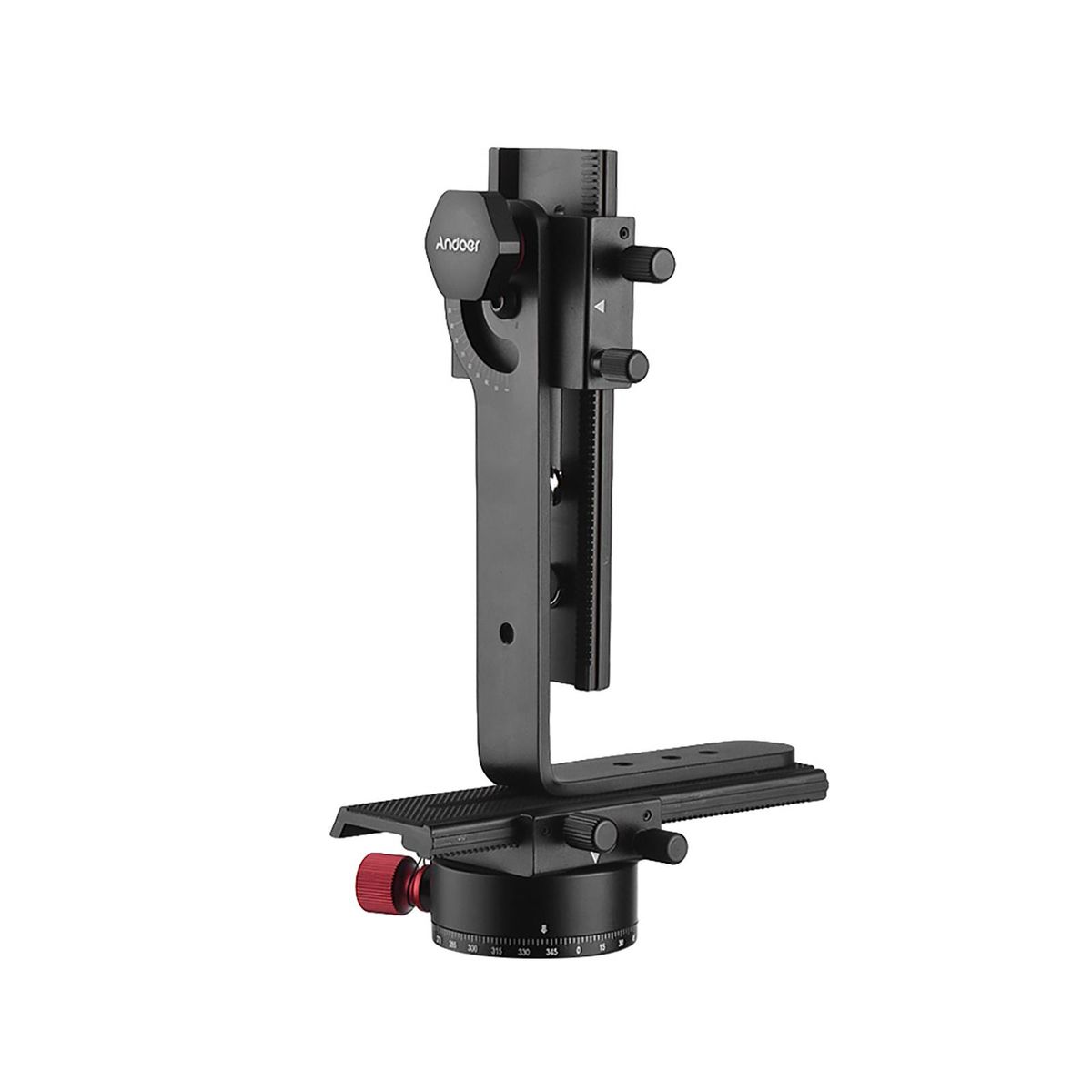 Andoer 720 Degree Panoramic Head Including 360&deg; Swivel Panoramic Indexing Rotator + 2 Way Rail Slider + L Bracket Kit for Canon Nikon Sony DSLR ILDC Camera Max. Load Capacity 3kg