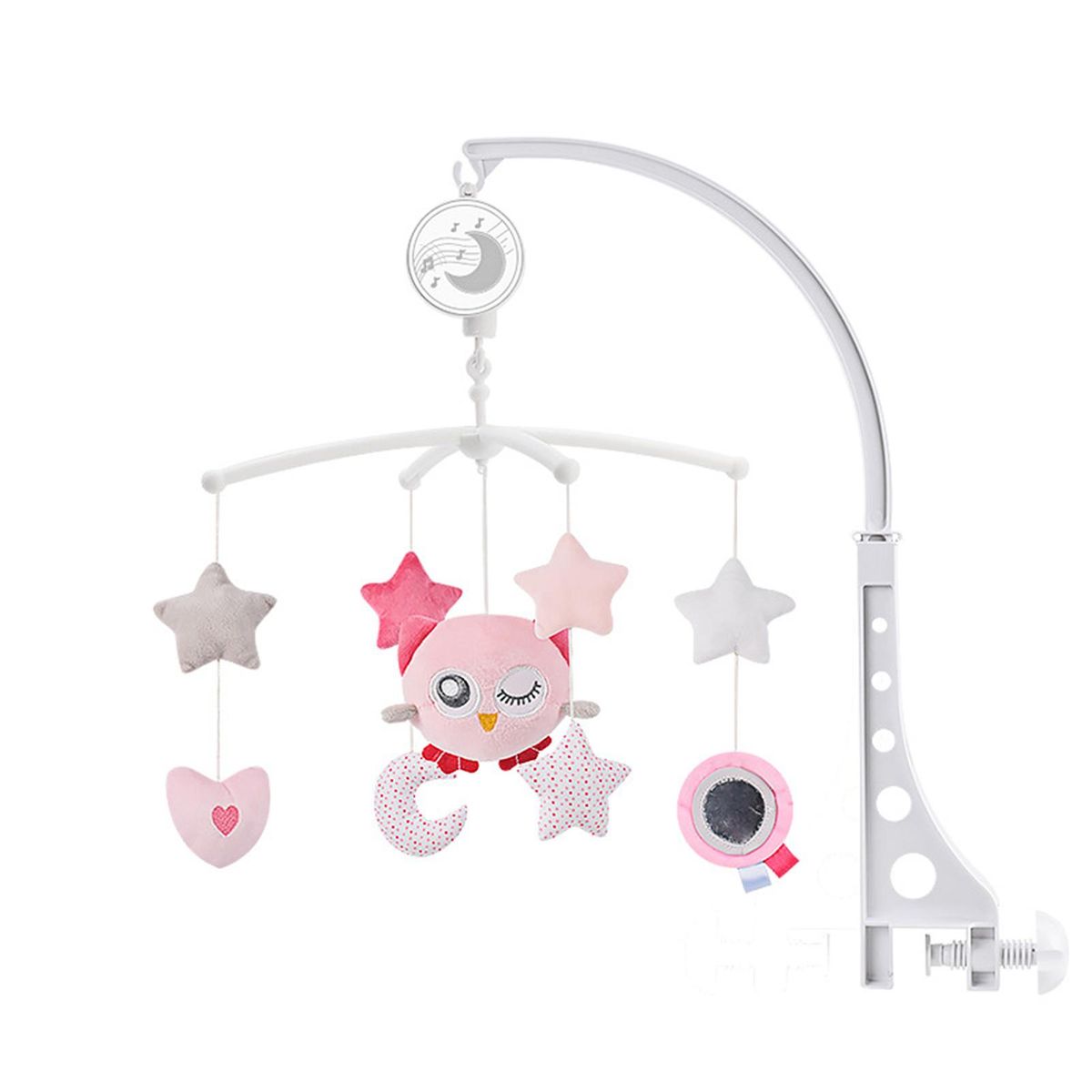 Musical Baby Crib Mobile with Hanging Rotating Toys Infant Bed Decoration for Baby Boys Girls