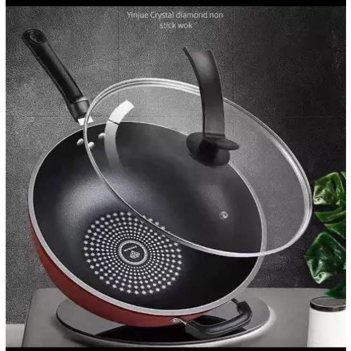 Crystal Diamond Non Stick Wok - 34cm