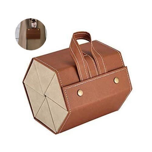 Multiple Pairs Eyeglasses Storage Box- Hanging Eyewear Holder - Brown