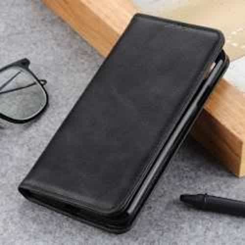 Samsung Leather Flip Case For Galaxy A55 - Black