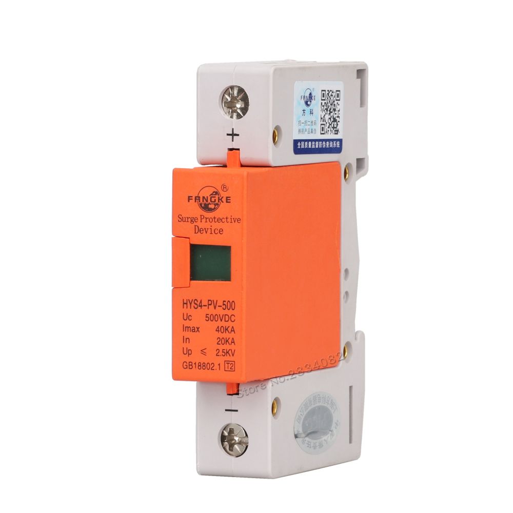 DC 1000V 500V 800V 20KA~40KA 1 P 1 Pole SPD House Surge