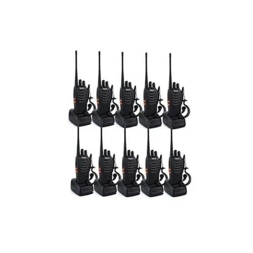 2-way Radio Walkie Talkie Black - 8 Pieces - Uhf