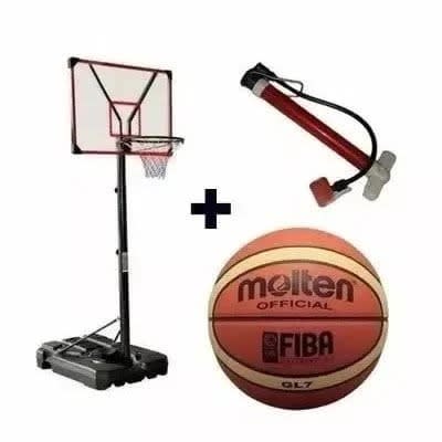 Basket Ball Stand-hoop And Net + Basketball Pump