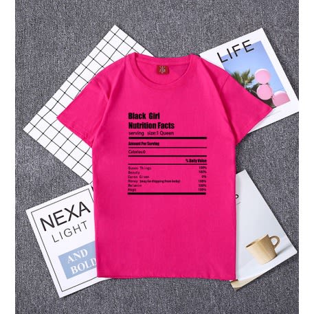 Black Girl Nutrition Top - Pink