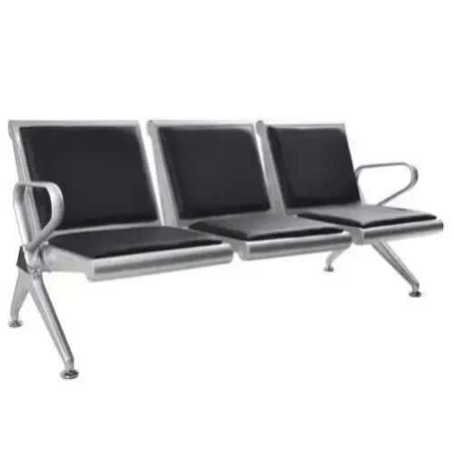 Reception - Airport Waiting Chair - 3 Seater- Black