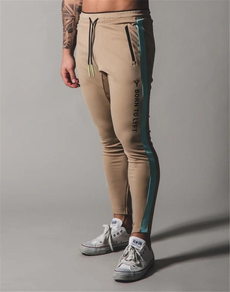 Informal branded pants for men tight pants for gym fitness Fitness Running training with pocket and zip of tracksuit