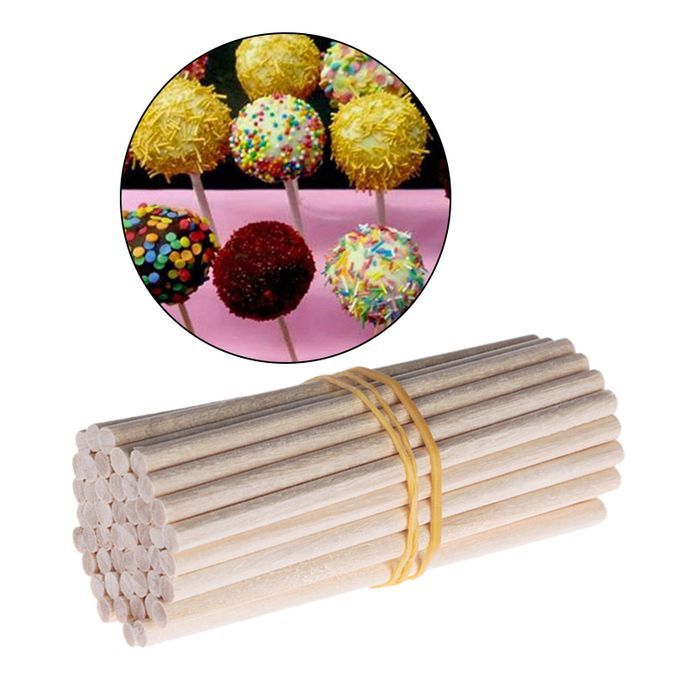 100Pcs Round Wooden Sticks Dowel Rods Counting Stick Building Model