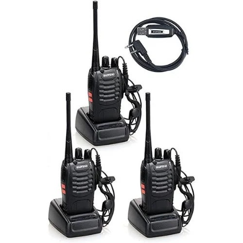 Boafeng Walkie Talkie 2way Radio With Earpiece - Bf888s  - 3pcs