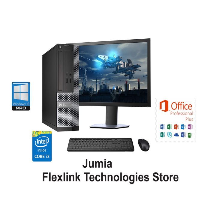 OptiPlex 3020 SFF, Core I3 Win 10pro 8GB Ram, 500GB HDD, MS Office 2016 Pro 22" LCD