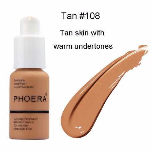 Phoera Tan Soft Matte Long Wear Coverage Foundation & Concealer - 30ml