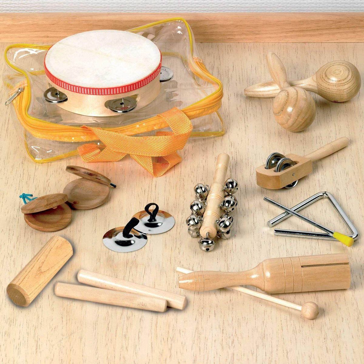 Percussion Set Wooden Kids Children Toddlers Music Instruments Toys Band Kit New