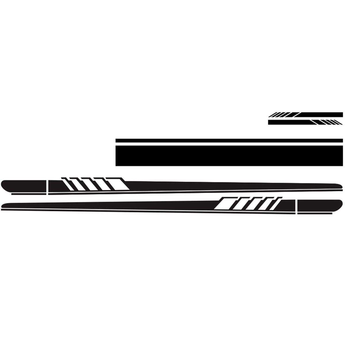5Pcs Car Side Door Body Hood Rearview Mirror Decal Stripes