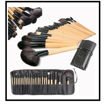 Professional Makeup Brushes + Bag - 24 Pieces Set