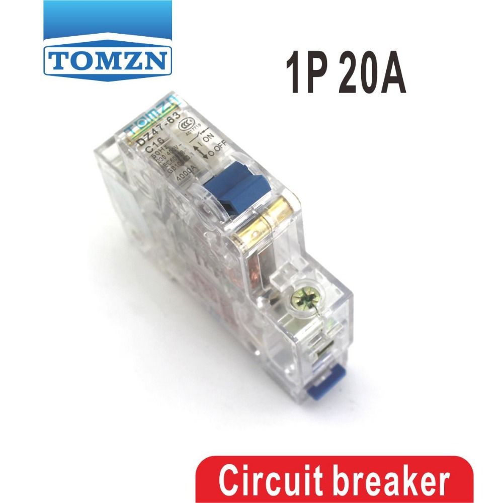 1P 20A Transparent Case Mini Circuit Breaker MCB Good