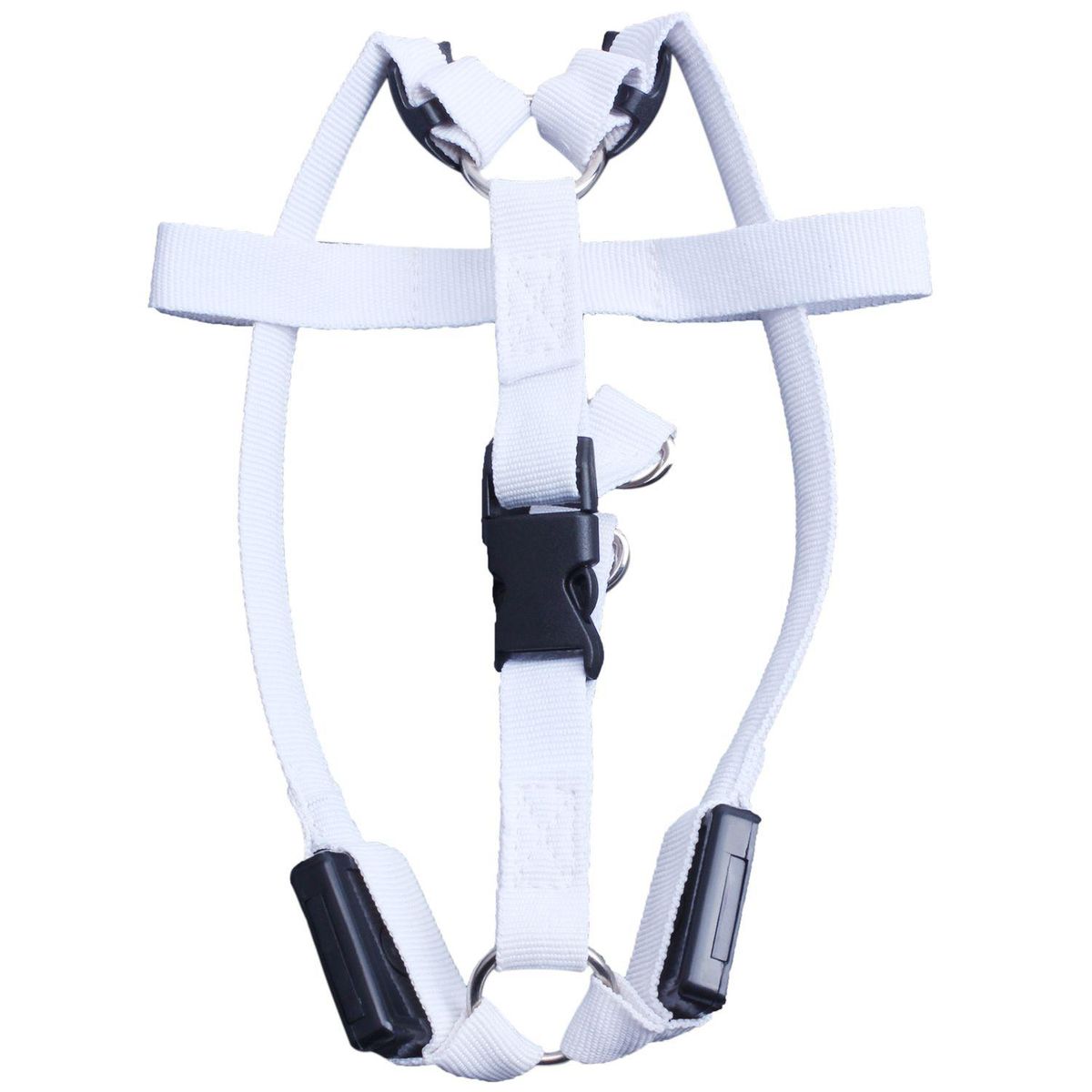 LED Nylon Glow Flash Light Dog Belt Harness White XS