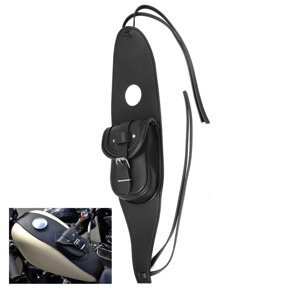 Motorcycle Backpack Motor Gas Tank Console Cafe Racer  Black